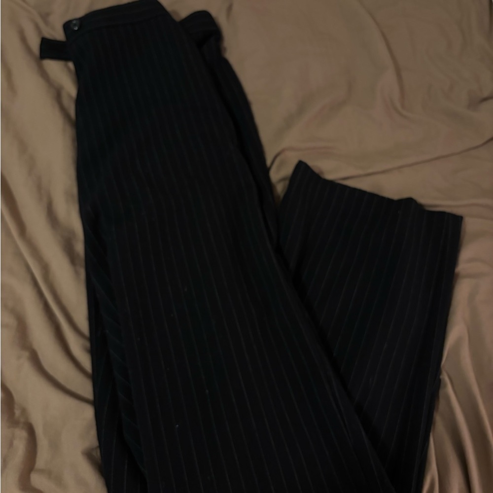 JM Collection Black Striped Trousers